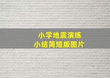 小学地震演练小结简短版图片