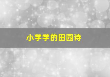 小学学的田园诗