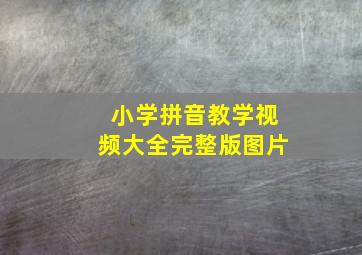 小学拼音教学视频大全完整版图片