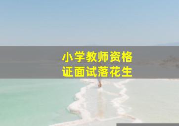 小学教师资格证面试落花生