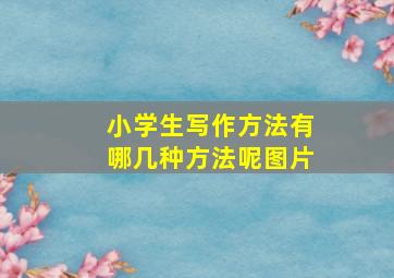 小学生写作方法有哪几种方法呢图片