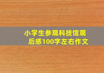 小学生参观科技馆观后感100字左右作文