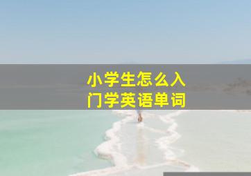 小学生怎么入门学英语单词