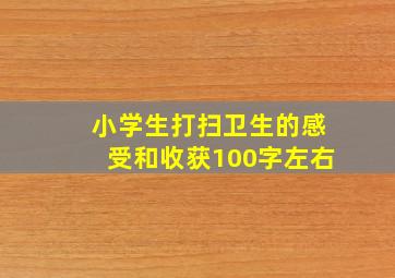 小学生打扫卫生的感受和收获100字左右