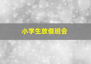 小学生放假班会