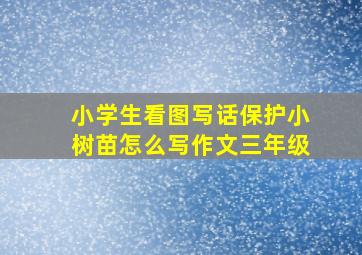 小学生看图写话保护小树苗怎么写作文三年级