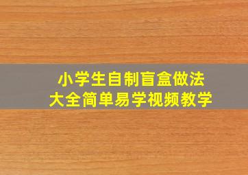 小学生自制盲盒做法大全简单易学视频教学