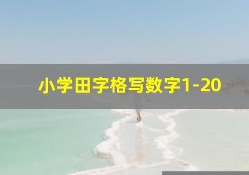 小学田字格写数字1-20