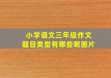 小学语文三年级作文题目类型有哪些呢图片