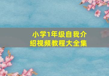 小学1年级自我介绍视频教程大全集