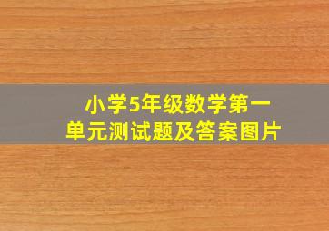 小学5年级数学第一单元测试题及答案图片