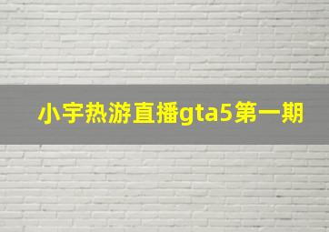 小宇热游直播gta5第一期