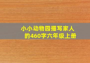 小小动物园描写家人的460字六年级上册