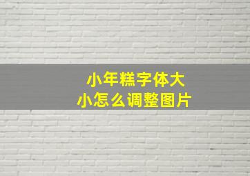 小年糕字体大小怎么调整图片