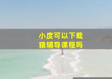 小度可以下载猿辅导课程吗