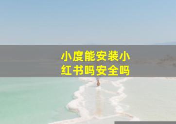 小度能安装小红书吗安全吗