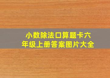 小数除法口算题卡六年级上册答案图片大全