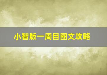 小智版一周目图文攻略