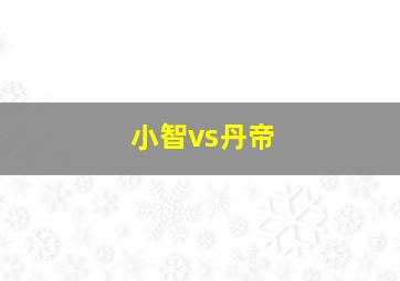 小智vs丹帝