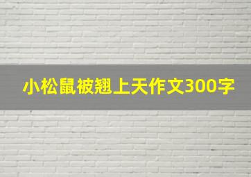 小松鼠被翘上天作文300字