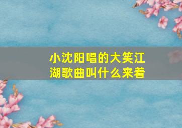 小沈阳唱的大笑江湖歌曲叫什么来着