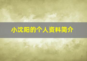 小沈阳的个人资料简介