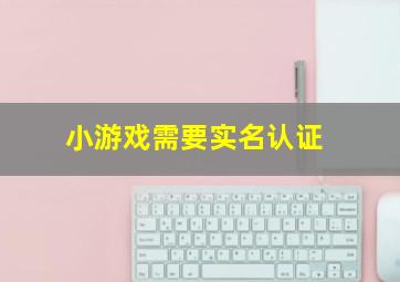 小游戏需要实名认证