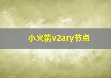 小火箭v2ary节点