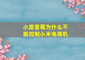 小爱音箱为什么不能控制小米电视机