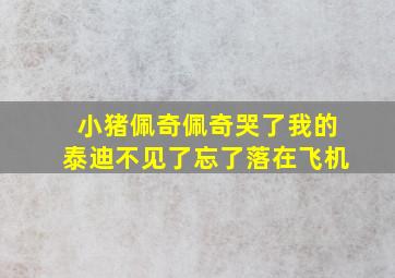 小猪佩奇佩奇哭了我的泰迪不见了忘了落在飞机