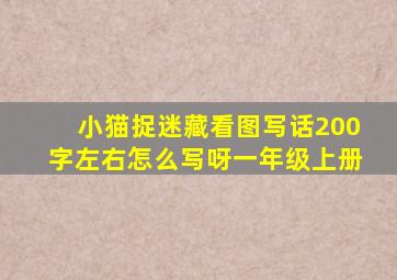 小猫捉迷藏看图写话200字左右怎么写呀一年级上册