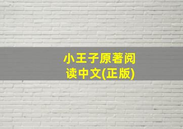 小王子原著阅读中文(正版)