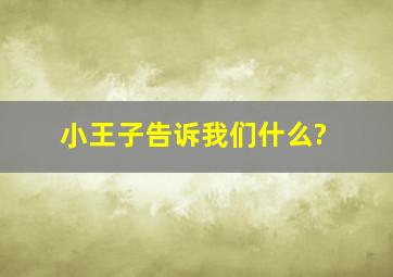 小王子告诉我们什么?