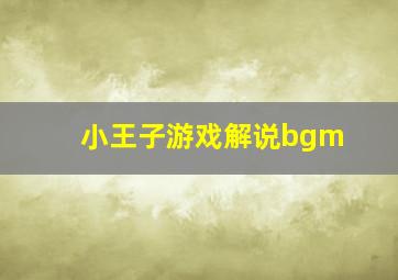 小王子游戏解说bgm