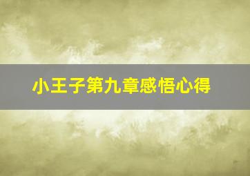 小王子第九章感悟心得