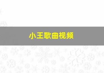 小王歌曲视频