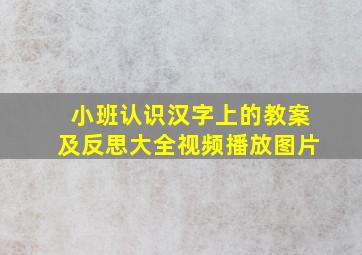 小班认识汉字上的教案及反思大全视频播放图片