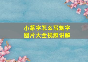 小篆字怎么写魁字图片大全视频讲解