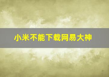 小米不能下载网易大神