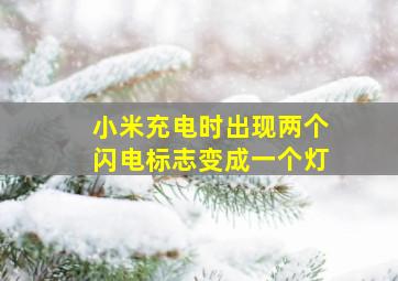 小米充电时出现两个闪电标志变成一个灯