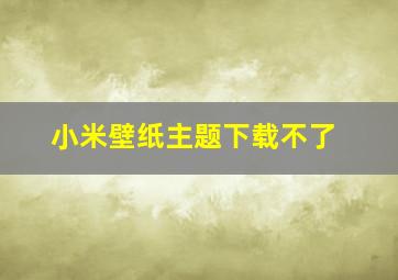 小米壁纸主题下载不了