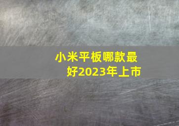 小米平板哪款最好2023年上市