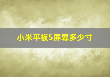 小米平板5屏幕多少寸