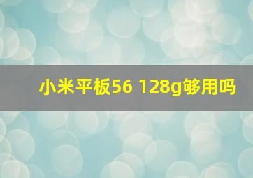 小米平板56+128g够用吗