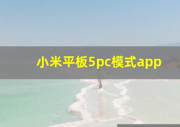 小米平板5pc模式app