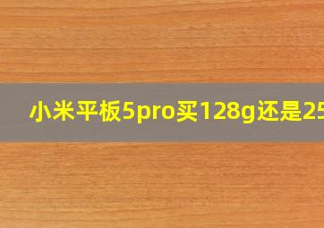 小米平板5pro买128g还是256g