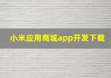 小米应用商城app开发下载