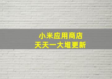 小米应用商店天天一大堆更新