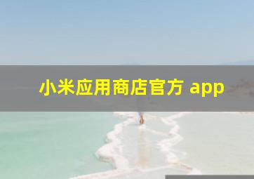 小米应用商店官方 app