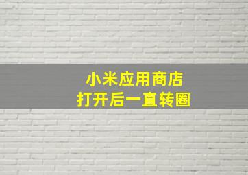 小米应用商店打开后一直转圈